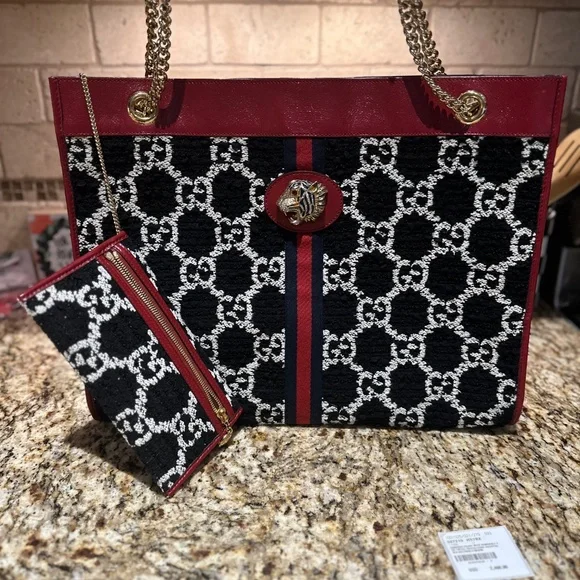 Rare Gucci Rajah Tote Bag Excellent Condition Retail $2,400 - Picture 8 of 11
